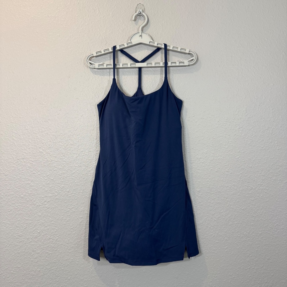 GLOWMODE Women's Size L Navy Blue FeatherFit Racerback Active Exercise Dress
